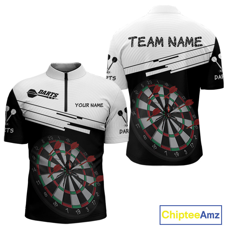Red Dart Arrows & Black Spider Darts Shirt For Men - Custom Dart Player Uniform NYN0525