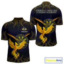 Load image into Gallery viewer, Custom Yellow Flames Phoenix Dartboards Darts Shirt For Men Outfits Phoenix Dart Jersey NYN1045