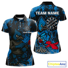 Load image into Gallery viewer, Navy Jay Scratched Dartboard Grunge Darts Shirt For Women - Custom Dart Player Jersey NYN0530