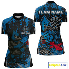 Load image into Gallery viewer, Navy Jay Scratched Dartboard Grunge Darts Shirt For Women - Custom Dart Player Jersey NYN0530