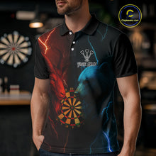 Load image into Gallery viewer, Goat &amp; Bear Dartboard Men's Darts Polo Shirt - Custom Name For Darts Jersey NYN0758