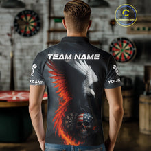 Load image into Gallery viewer, Custom Patriotic Dart Shirt For Men Personalized Skull Red Eagle Dart Team Jerseys NYN1060