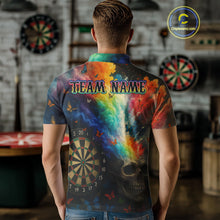 Load image into Gallery viewer, Custom Colorful Smoke Skull Dartboard Men Dart Shirt Outfits Butterflies Dart Jerseys NYN1063