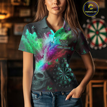 Load image into Gallery viewer, Custom Colorful Smoke Skull Dartboard Women Dart Shirt Outfits Butterflies Dart Jerseys NYN1064