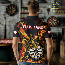 Load image into Gallery viewer, Custom Yellow Honeycomb Bees Skull Dartboards Dart Shirts For Men Dart Team Jerseys NYN0053
