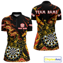 Load image into Gallery viewer, Custom Yellow Honeycomb Bees Skull Dartboards Dart Shirts For Women Dart Team Jerseys NYN0053