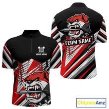 Load image into Gallery viewer, Bulldog Play Dart Arrow Custom Darts 1/4-Zip Shirt For Men - Darts Team Jersey NYN0764