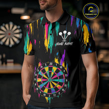 Load image into Gallery viewer, Custom Colorful Grunge Dartboard Darts Jerseys For Men, Darts Team Shirt Personalized NYN1093