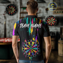 Load image into Gallery viewer, Custom Colorful Grunge Dartboard Darts Jerseys For Men, Darts Team Shirt Personalized NYN1093