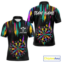 Load image into Gallery viewer, Custom Colorful Grunge Dartboard Darts Jerseys For Men, Darts Team Shirt Personalized NYN1093