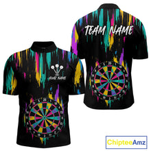 Load image into Gallery viewer, Custom Colorful Grunge Dartboard Darts Jerseys For Men, Darts Team Shirt Personalized NYN1093