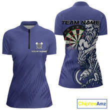 Load image into Gallery viewer, Zeus Power Dartboard Purple Darts Shirt For Women - Custom Name &amp; Team For Players NYN0569