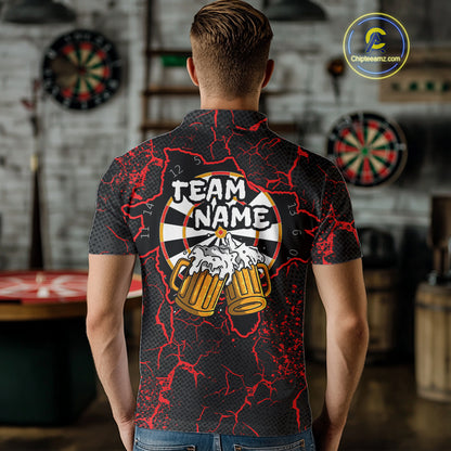 Custom Men's Darts Polo Shirts Playing Darts And Beer For Darts Jersey NYN0774