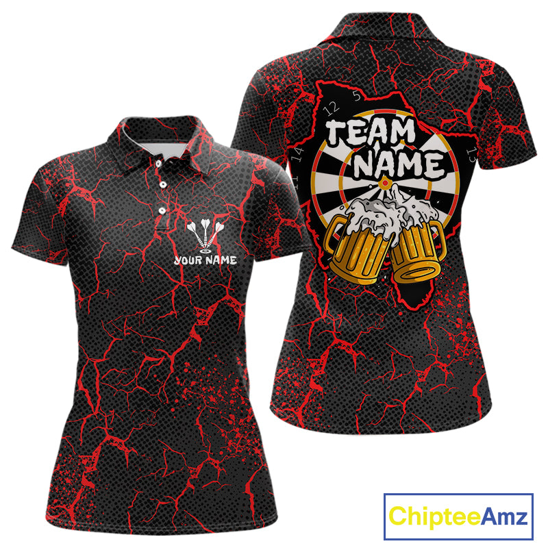 Custom Women's Darts Polo Shirts Playing Darts And Beer For Darts Jersey NYN0774