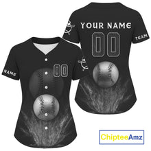 Load image into Gallery viewer, Baseball Jersey For Women Personalized Silver Baseball Shirt, Youth Baseball Jerseys NYN1116