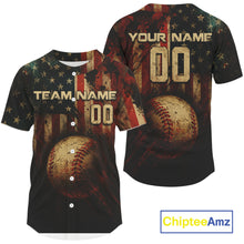 Load image into Gallery viewer, Men's Retro Baseball Jersey Custom US Flag Patriotic Baseball, Youth Baseball Jerseys NYN1138