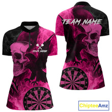 Load image into Gallery viewer, Darts Shirt For Women Personalized Flame Eagle Dartboard Dart Team Jerseys | Pink NYN1158