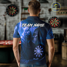 Load image into Gallery viewer, Custom Funny Skull Darts Shirt For Men Personalized Blue Dartboard Dart Team Jerseys NYN1160