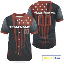 Load image into Gallery viewer, Personalized US Flag Baseball Jerseys Custom Patriotic Baseball Jersey For Men &amp; Newborns NYN1181