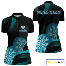 Load image into Gallery viewer, Three Turquoise-Dartboard 3D Tribal Darts Shirt For Women - Custom Name &amp; Team Jersey NYN0623