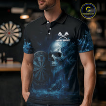 Load image into Gallery viewer, Custom Men Darts Shirt With Icy Skull Personalized Team Dartboard Darts Jerseys NYN1215