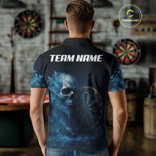 Load image into Gallery viewer, Custom Men Darts Shirt With Icy Skull Personalized Team Dartboard Darts Jerseys NYN1215