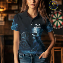 Load image into Gallery viewer, Custom Women Darts Shirt With Icy Skull Personalized Team Dartboard Darts Jerseys NYN1215