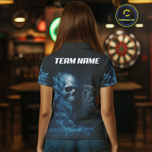 Load image into Gallery viewer, Custom Women Darts Shirt With Icy Skull Personalized Team Dartboard Darts Jerseys NYN1215