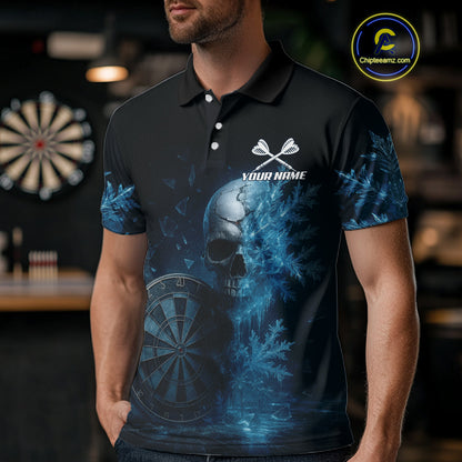 Personalized Icy Skull Dart Shirt Custom Dartboard Team Dart Jerseys For Men NYN1216