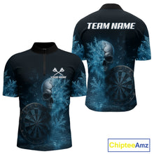 Load image into Gallery viewer, Personalized Icy Skull Dart Shirt Custom Dartboard Team Dart Jerseys For Men NYN1216