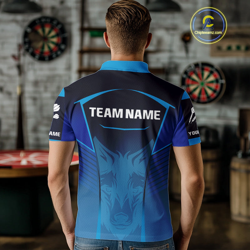 Azure Lightning Dartboard Darts Shirt For Men - Custom Team Name - Darts Jersey NYN0366