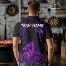 Load image into Gallery viewer, Personalized Lightning Eagle Dart Shirt Custom Purple Dartboard Dart Jerseys For Men NYN1223