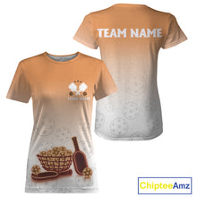 Load image into Gallery viewer, Custom Orange Pickleball T-Shirt For Women Pickleball Jerseys With Name Personalized NYN1245