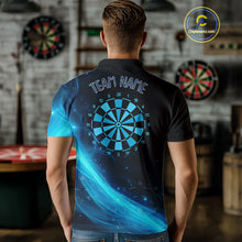 Load image into Gallery viewer, Dartboard 3D Lightning Darts Shirt For Men Custom Name &amp; Team Jersey | Opt1 - Blue NYN0645