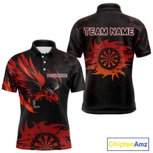 Load image into Gallery viewer, Red Flames Eagle Dartboard Custom Polo Darts Jerseys For Men, Darts Team Shirt Uniform NYN0851