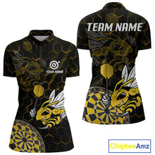 Load image into Gallery viewer, Bee &amp; Dart Arrow Honeycomb Darts Shirt For Women Custom Name &amp; Team Jersey | Opt1 NYN0651