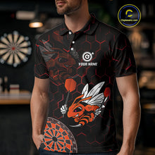 Load image into Gallery viewer, Bee &amp; Dart Arrow Honeycomb Darts Shirt For Men Custom Name &amp; Team Jersey | Opt2 NYN0652