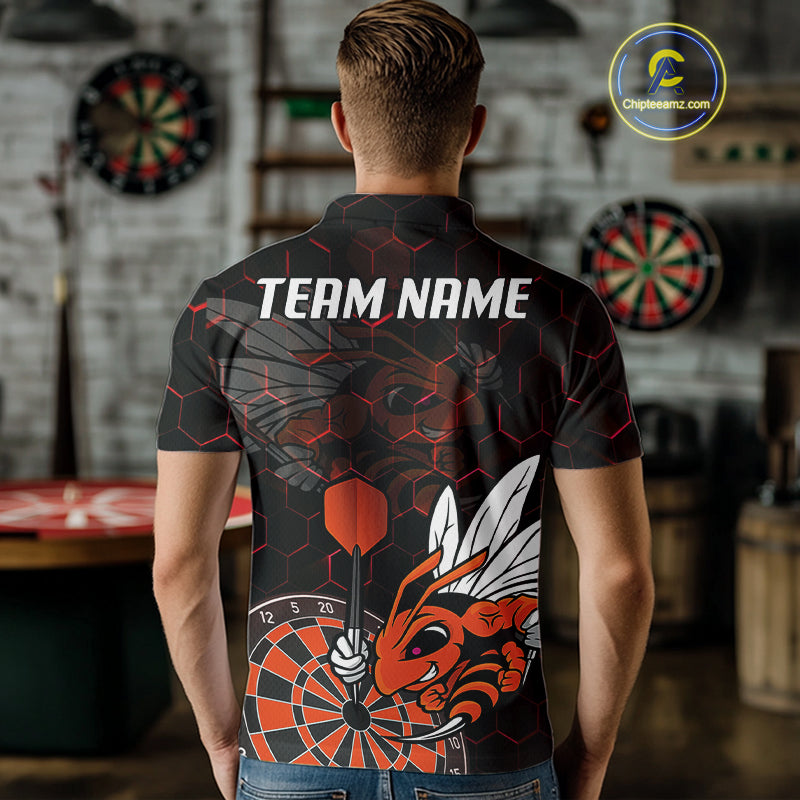 Bee & Dart Arrow Honeycomb Darts Shirt For Men Custom Name & Team Jersey | Opt2 NYN0652