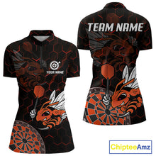 Load image into Gallery viewer, Bee &amp; Dart Arrow Honeycomb Darts Shirt For Women Custom Name &amp; Team Jersey | Opt2 NYN0652