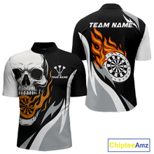 Load image into Gallery viewer, Custom Orange Flame Dartboard Darts Jersey For Men Outfit Dart Team Jersey NYN1269