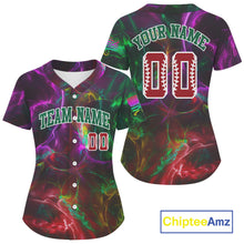 Load image into Gallery viewer, Custom Colorful Women's Baseball Jersey Personalized Lightning Baseball Shirt For Fans NYN0893