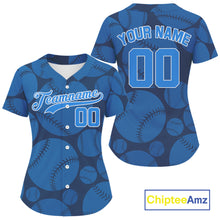 Load image into Gallery viewer, Personalized Baseball Jersey For Women Custom Trendy Baseball Shirt With Name Number NYN0894