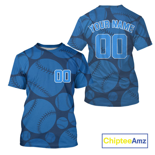 Personalized Baseball T-Shirt For Men Custom Trendy Baseball Shirt With Name Number NYN0894