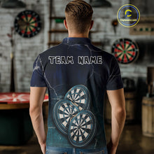 Load image into Gallery viewer, Triple Dartboards Custom Grunge Darts Team Shirt For Men | Opt1 - Blue Turquoise NYN0678