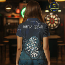 Load image into Gallery viewer, Triple Dartboards Custom Grunge Darts Team Shirt For Women | Opt1 - Blue Turquoise NYN0678