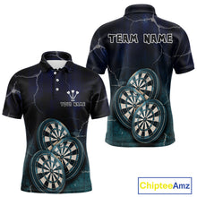 Load image into Gallery viewer, Triple Dartboards Custom Grunge Darts Team Shirt For Men | Opt1 - Blue Turquoise NYN0678