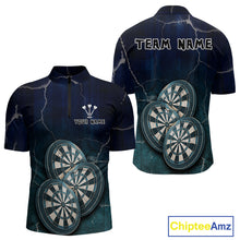 Load image into Gallery viewer, Triple Dartboards Custom Grunge Darts Team Shirt For Men | Opt1 - Blue Turquoise NYN0678