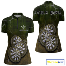 Load image into Gallery viewer, Triple Dartboards Custom Grunge Darts Team Shirt For Women | Opt2 - Yellow Green NYN0679