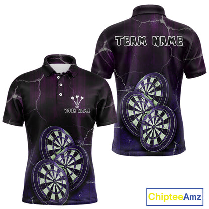 Triple Dartboards Custom Grunge Darts Team Shirt For Men | Opt3 - Blue Purple NYN0680