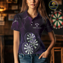 Load image into Gallery viewer, Triple Dartboards Custom Grunge Darts Team Shirt For Women | Opt3 - Blue Purple NYN0680